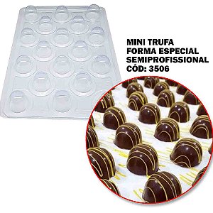 Forma Mini Trufa Esp. c Silicone Semiprof. 30g Cód 3506 BWB