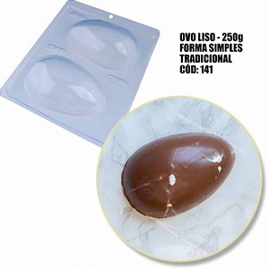 Forma Ovo de Páscoa Liso Simples 250g Cód 141 BWB