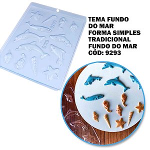 Forma Simples Fundo do Mar Cód 9293 -BWB