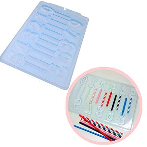 Forma Simples Semiprof. Velas Números Cód SP3637 -BWB