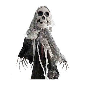 Enfeite de Halloween Esqueleto Fantasma - Silver