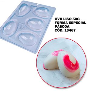 Forma Especial c/ Silicone Páscoa Ovo Liso 50g Cód 10467-BWB