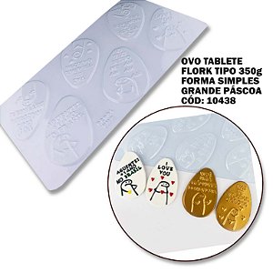 Forma Simp. Páscoa Ovo Tablete Flork Tipo 350g Cód 10438-BWB