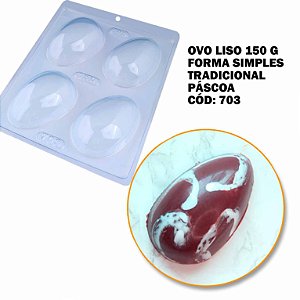Forma Simples Páscoa Ovo Liso 150g Cód 703 -BWB