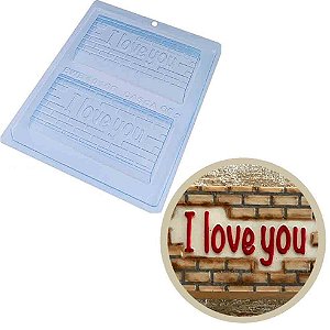 Forma c/ Silicone Tablete "I Love You" Cód 10166 -BWB