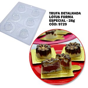 Forma Especial c Silicone Trufa Detalhada Lótus Cód 9729-BWB