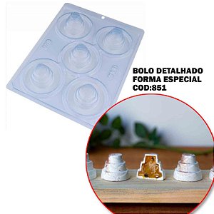 Forma Especial c/ Silicone Bolo Detalhado Pq. Cód 851-BWB