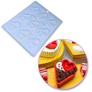 Forma Simples Duplo Coração Cód 9755 -BWB