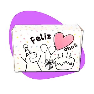 Caixa Flork “Feliz anos” p 6 doces – Ideia