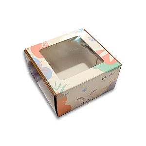Caixa de Páscoa p/ 4 Doces Candy Colors C2964 c/ Visor–Ideia