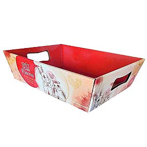 Caixa Cesta de Páscoa Coelho Vermelho Grande -JR