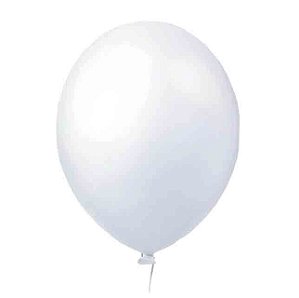 Balão Bexiga Liso Branco 5 Pol. 50 un – Happy Day