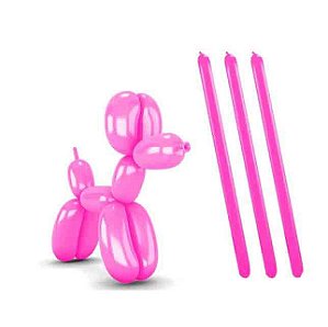 Balão Bexiga Palito com 30 Unidades Rosa - Happy Day