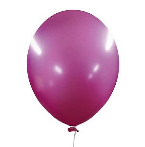Balão Bexiga Metalizado 5'' Fucsia c/ 25 Unid.- Happy Day