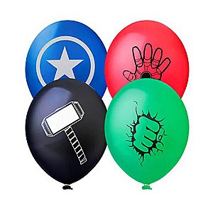 Balão Bexiga Vingadores Sortido com 25 un - Happy Day