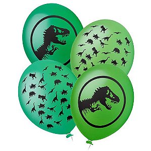 Balão Bexiga Dinossauro Sortido 11" com 25 unid. -Happy Day