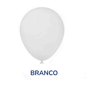 Balão Bexiga Branco 8" com 50 unidades - FestBall