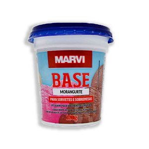 Base para Sorvete e Sobremesas sabor Morangurte 100g -Marvi