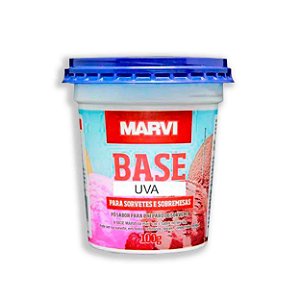 Base para Sorvete e Sobremesas sabor Uva 100g -Marvi