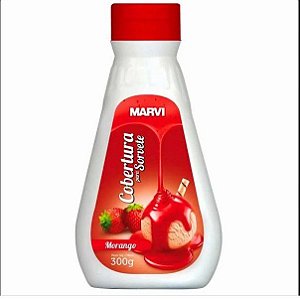 Cobertura Calda de Morango para Sorvete 300g - Marvi
