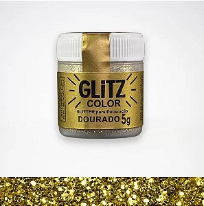 Glitter para Decoração Confeitaria Glitz Dourado - Fab!