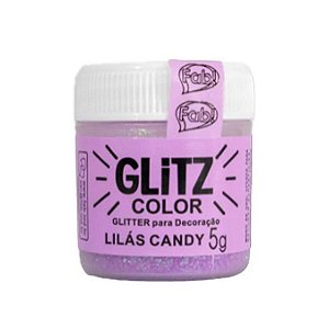 Glitter p/ Decoração Confeitaria Glitz Lilás Candy 5g - Fab!