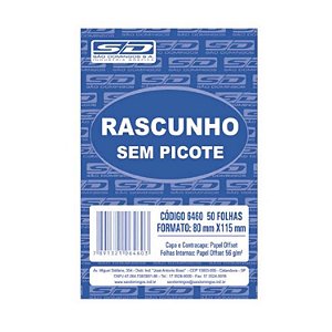 Rascunho s/ Picote c/ 50 Folhas Pacote 40 un - São Domingos