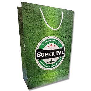 Sacola de Papel Grande "Super Pai" Ref: PA19 - JR