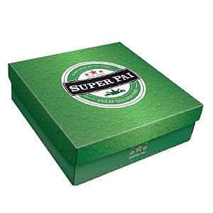 Caixa p/ Presente "Super Pai" Verde 27cm Ref: PA22 - JR
