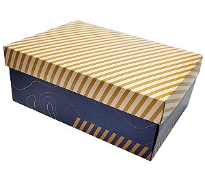 Caixa Azul com Listras Ref: LA3 - JR