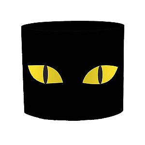 Cachepô Redondo Halloween Gato Preto - ProduFest