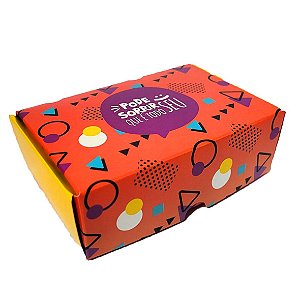 Caixinha Colors Orange para 6 Doces Halloween 2765 - Ideia