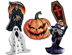 Kit Painéis para Decoração de Halloween c/ 5 Unidades - JR