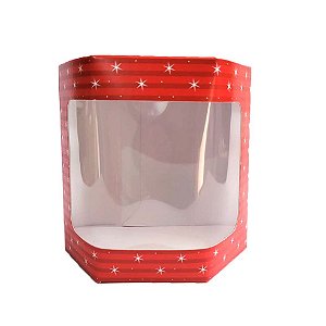 Caixa de Natal Vermelha c Visor p Panetone C3865 – Ideia (12)