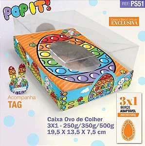 Caixa Pop It Ovo de Colher 3x1 250/350/500g c 5 un PS51/JR
