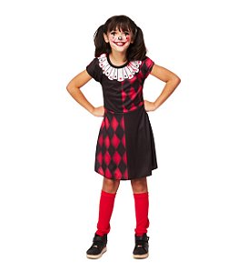 Fantasia Palhaça Mia Infantil Tam.G - Fantasia Super