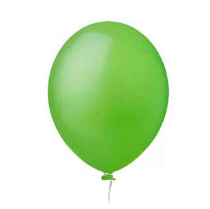 Balão Bexiga Liso Nº9 c/ 50 Un. Cor Verde Limão - Pic Pic