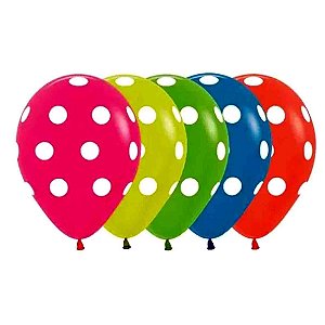 Balão Bexiga Bolinha Sortido Nº10 c/ 25 Un - Pic Pic