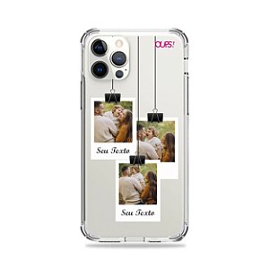 Capinha personalizada com 3 fotos suspensas