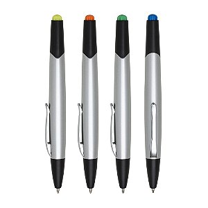 ER2049 - Caneta Plástica com Marca Texto