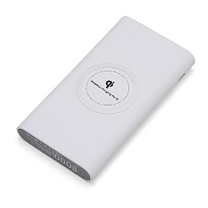 4050 - Power Bank 8000mAh com Carregamento via Indução ou via Cabo