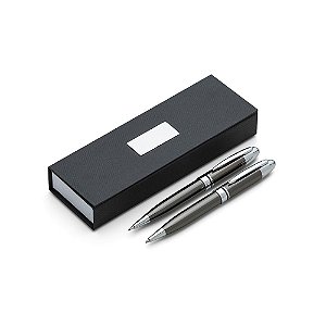 ER180PAR-BCO - Conjunto Caneta e Lapiseira Metal