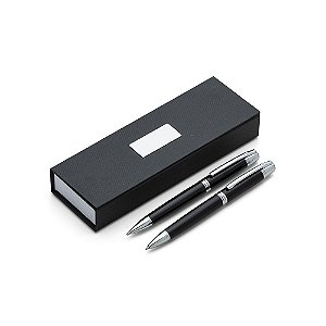 ER181PAR-BCO - Conjunto Caneta e Lapiseira Metal