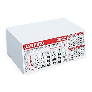 12658 - Folhinha Calendário 2022