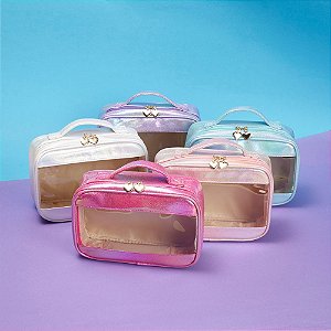 18651 - Necessaire PVC Holográfica Impermeável