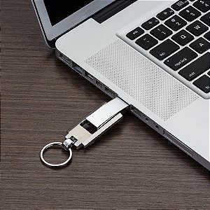 00037 - Pen Drive Chaveiro Metal 4GB/8GB