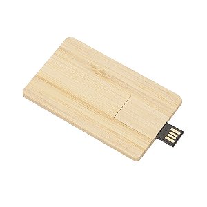 00039 - Pen card 4GB retangular de madeira