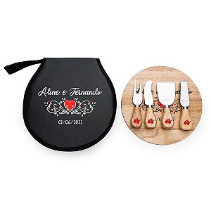 12222 - Kit Queijo 5 peças Personalizado Casal