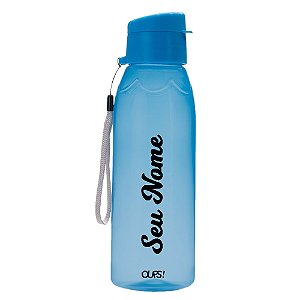 18556 - Garrafa Plástica 700ml Azul com Nome
