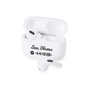 5021 - Fone de Ouvido Bluetooth com Case Carregador Personalizado com Nome sua Música